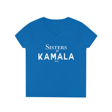 Load image into Gallery viewer, Sisters for Kamala 2024 Ladies' V-Neck T-Shirt
