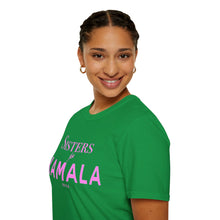 Load image into Gallery viewer, Sisters for Kamala 2024 Green & Pink Softstyle T-Shirt