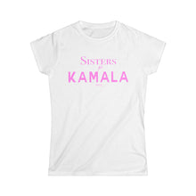 Load image into Gallery viewer, Sisters for Kamala 2024 Green & Pink Women's Softstyle Tee