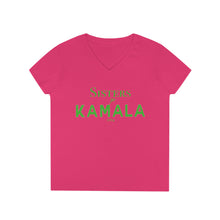 Load image into Gallery viewer, Sisters for Kamala 2024 Ladies' V-Neck T-Shirt