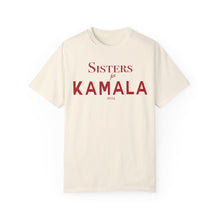 Load image into Gallery viewer, Sisters for Kamala 2024 Red Ivory Reverse Garment-Dyed T-shirt