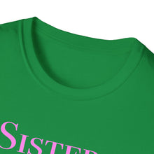 Load image into Gallery viewer, Sisters for Kamala 2024 Green & Pink Softstyle T-Shirt