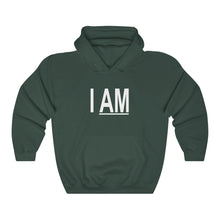Load image into Gallery viewer, I AM Unisex Black Hooded Sweatshirt