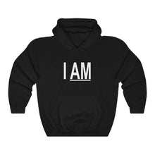 Load image into Gallery viewer, I AM Unisex Black Hooded Sweatshirt