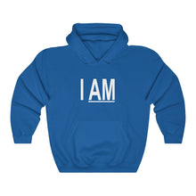 Load image into Gallery viewer, I AM Unisex Black Hooded Sweatshirt