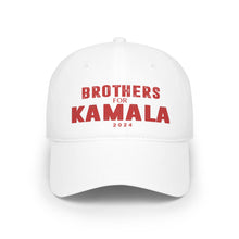 Load image into Gallery viewer, Brothers for Kamala 2024 Red &amp; White Low Profile Baseball Cap
