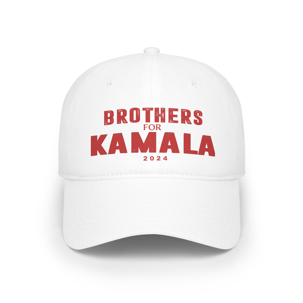 Brothers for Kamala 2024 Red & White Low Profile Baseball Cap