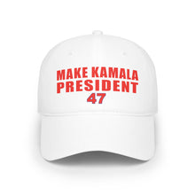 Load image into Gallery viewer, Make Kamala President 47 White Low Profile Baseball Cap
