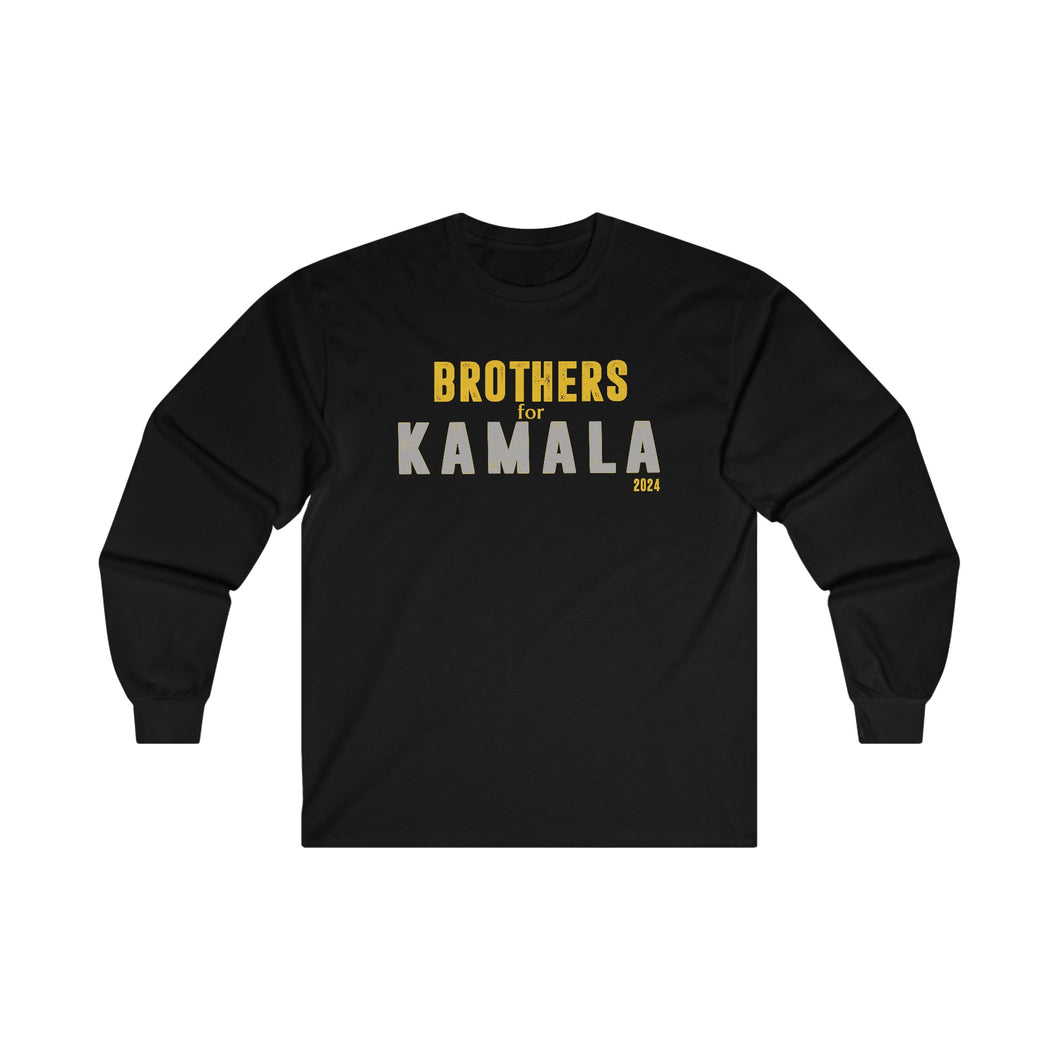 Brothers for Kamala 2024 Black Ultra Cotton Long Sleeve Tee