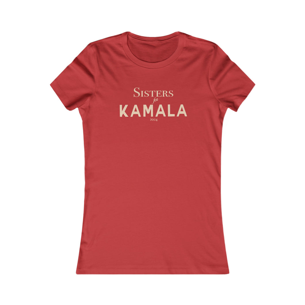 Sisters for Kamala 2024 Red Women's Favorite Tee