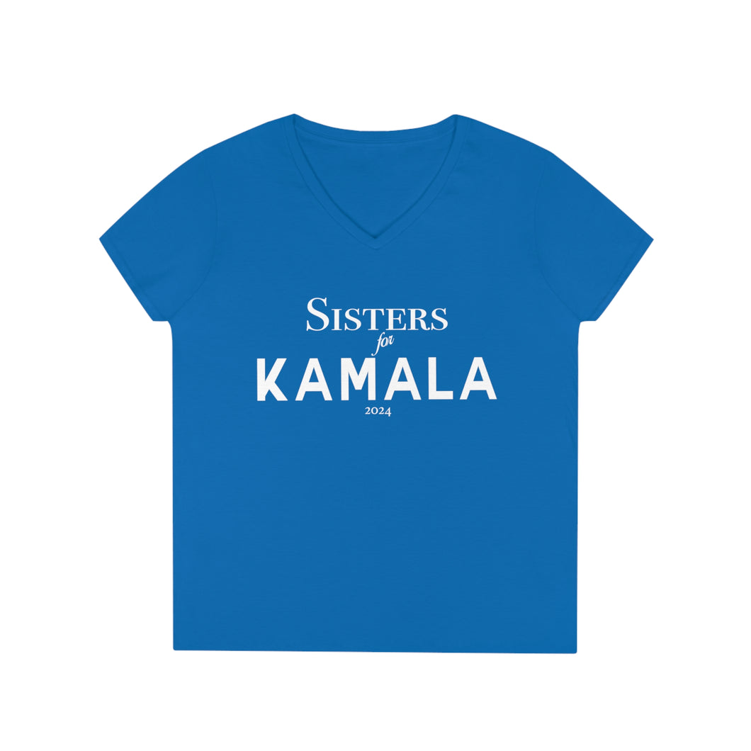 Sisters for Kamala 2024 Ladies' V-Neck T-Shirt