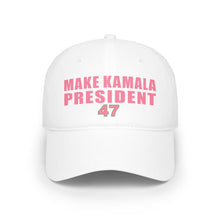 Load image into Gallery viewer, Make Kamala President 47 Pink Low Profile Baseball Cap
