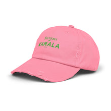 Load image into Gallery viewer, Sisters for Kamala 2024 Unisex Distressed Cap
