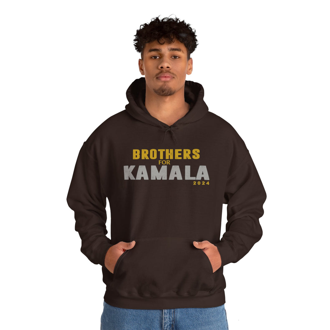 Brothers for Kamala 2024 Brown  Heavy Blend™ Hooded Sweatshirt