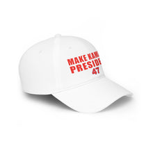 Load image into Gallery viewer, Make Kamala President 47 White Low Profile Baseball Cap
