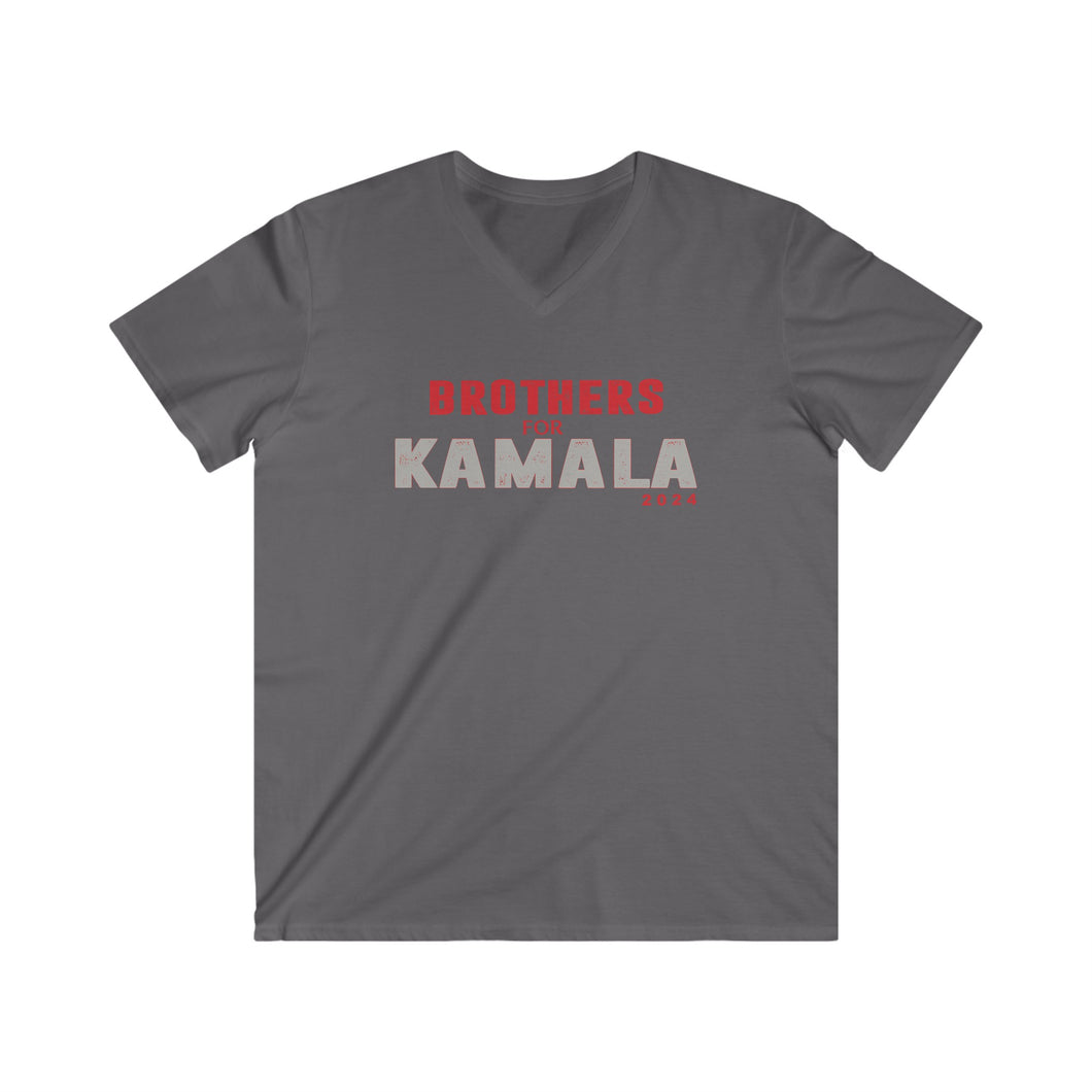 Brothers for Kamala 2024 Men's Fitted V-Neck Short Sleeve Tee