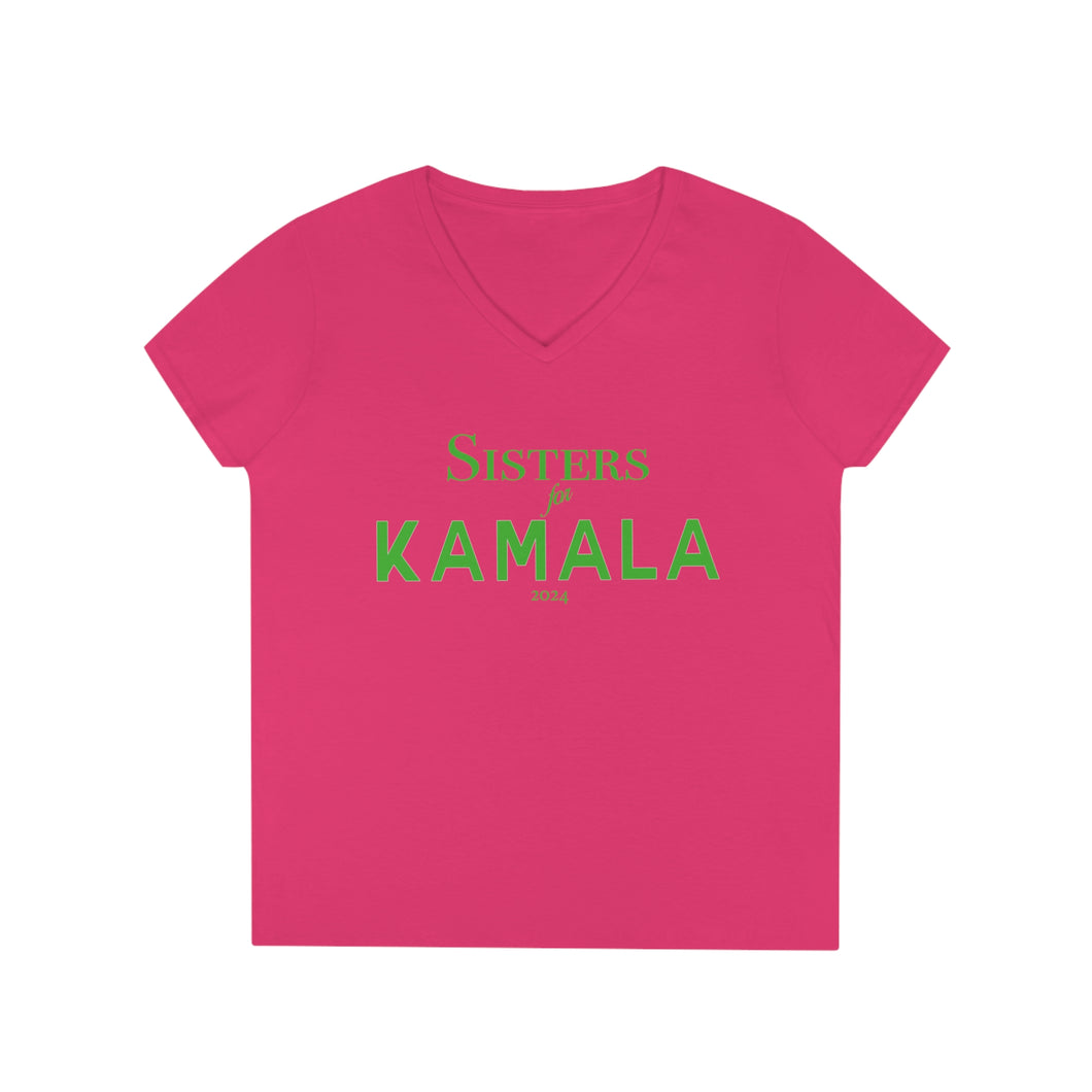 Sisters for Kamala 2024 Ladies' V-Neck T-Shirt