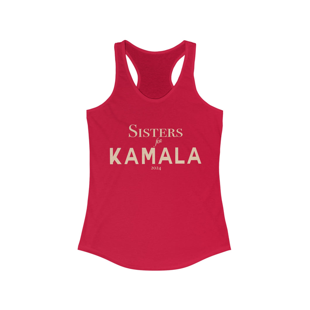 Sisters for Kamala 2024 Red Women's Ideal Racerback Tank