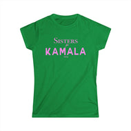 Sisters for Kamala 2024 Green & Pink Women's Softstyle Tee