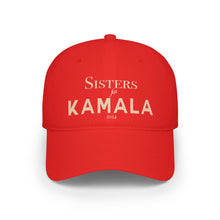 Load image into Gallery viewer, Sisters for Kamala 2024 Red Low Profile Baseball Cap
