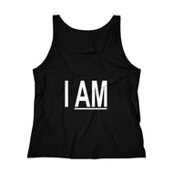 I AM Women's Relaxed Black Jersey Tank Top