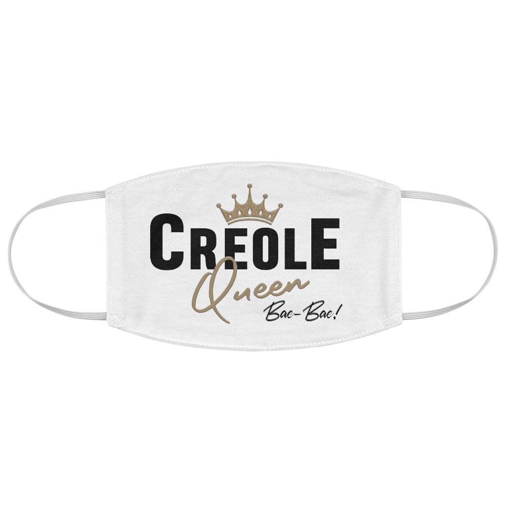 Creole Queen  Face Mask Gold lettering