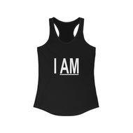 I AM Women's Black Racerback Tank